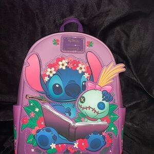 Loungefly Purple Stitch and Scrump Backpack